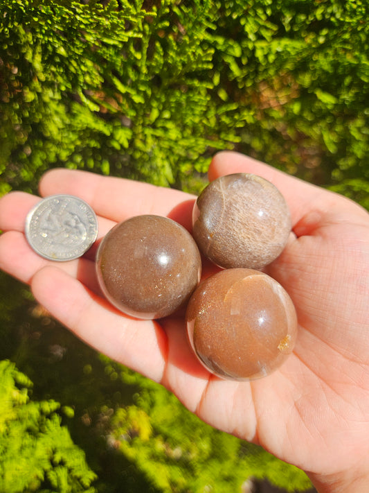 Sunstone Moonstone Sphere Size #1